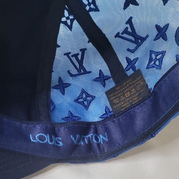 Louis Vuitton Navy and Royal Blue Logo Cap - Picture 4 of 4